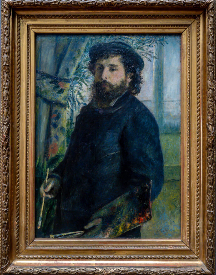 Portrait of Claude Monet- Pierre-Auguste Renoir