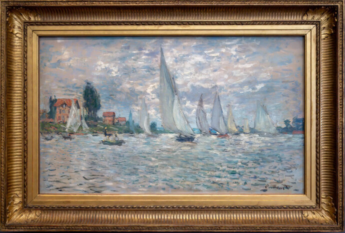 The Boats Regatta at Argenteuil- Claude Monet