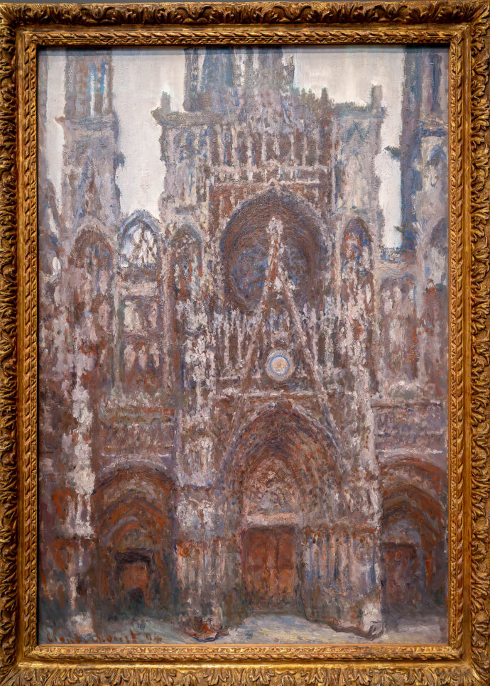 Rouen Cathedral, evening, harmony in brown- Claude Monet