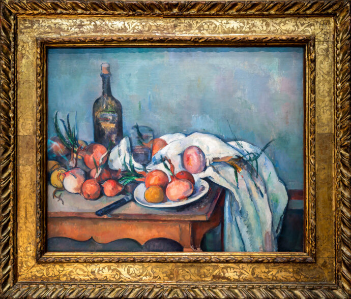 Still Life with Red Onions- Paul Cézanne