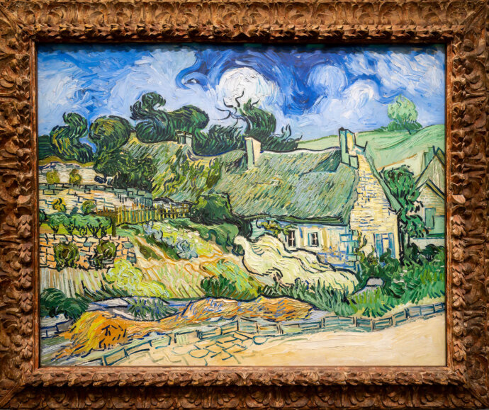 Thatched Cottages at Cordeville- Vincent van Gogh