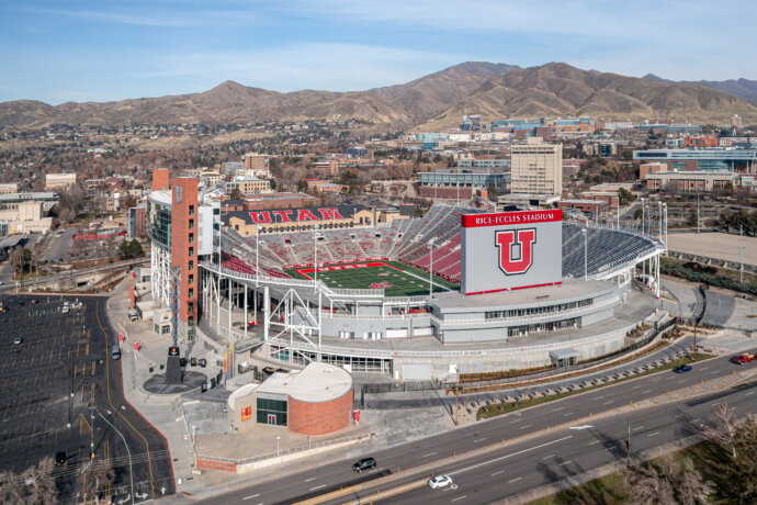 Utah Aerial Stadium Photography