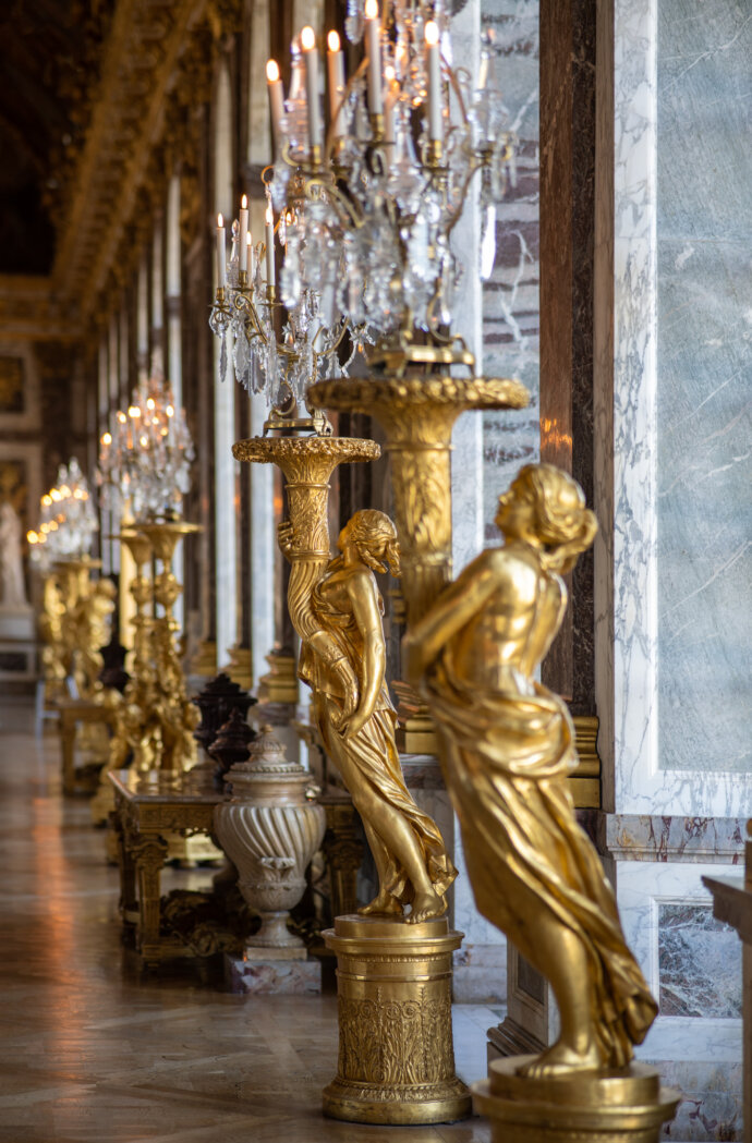 Hall of Mirrors (detail) at Versailles