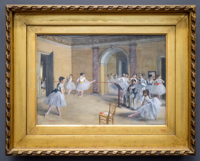 The Dance Foyer at the Opera on the rue Le Peletier- Edgar Degas