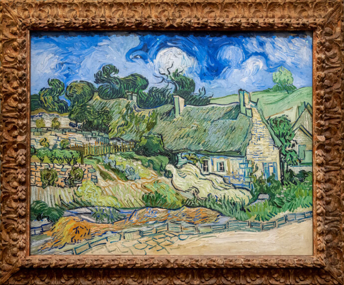 Thatched Cottages at Cordeville- Vincent van Gogh