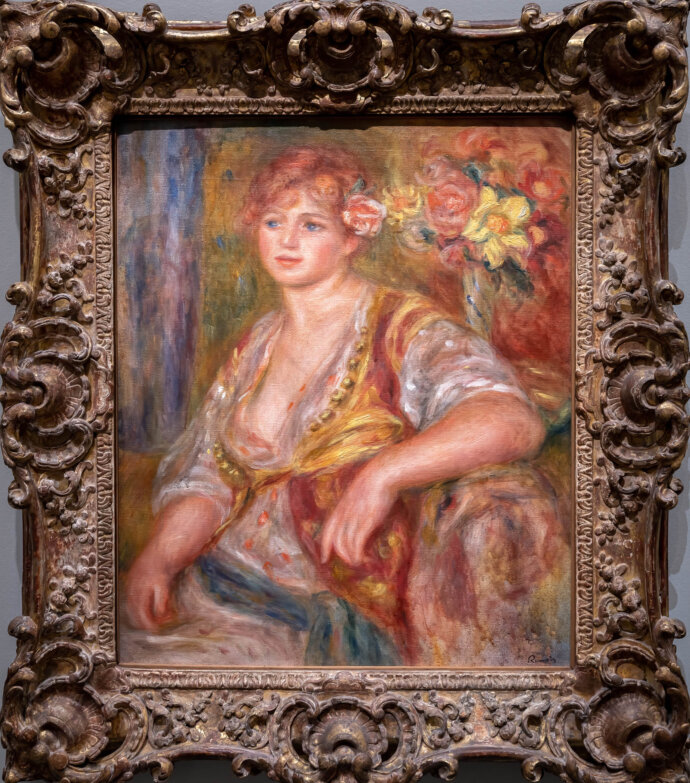 Blonde à la rose- Pierre-Auguste Renoir
